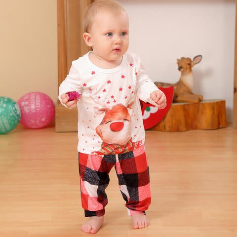 Baby Reindeer Top and Plaid Pants Set - Beauty by Anjuli