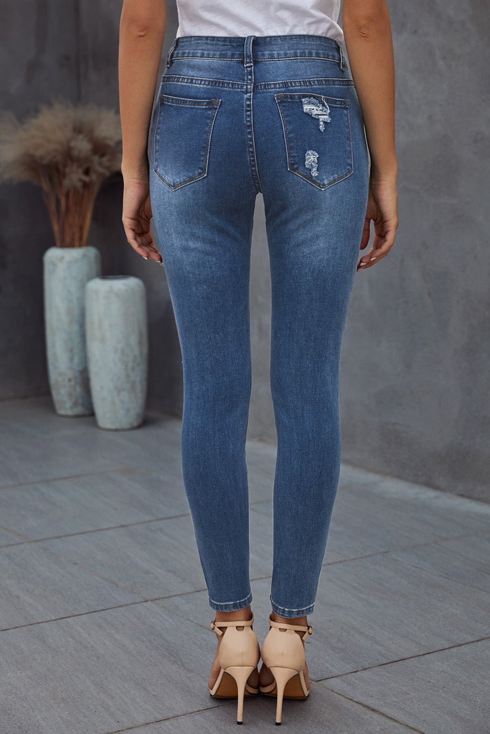 Baeful Vintage Skinny Ripped Jeans - Beauty by Anjuli