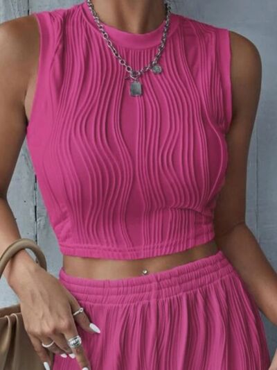 Round Neck Cropped Tank